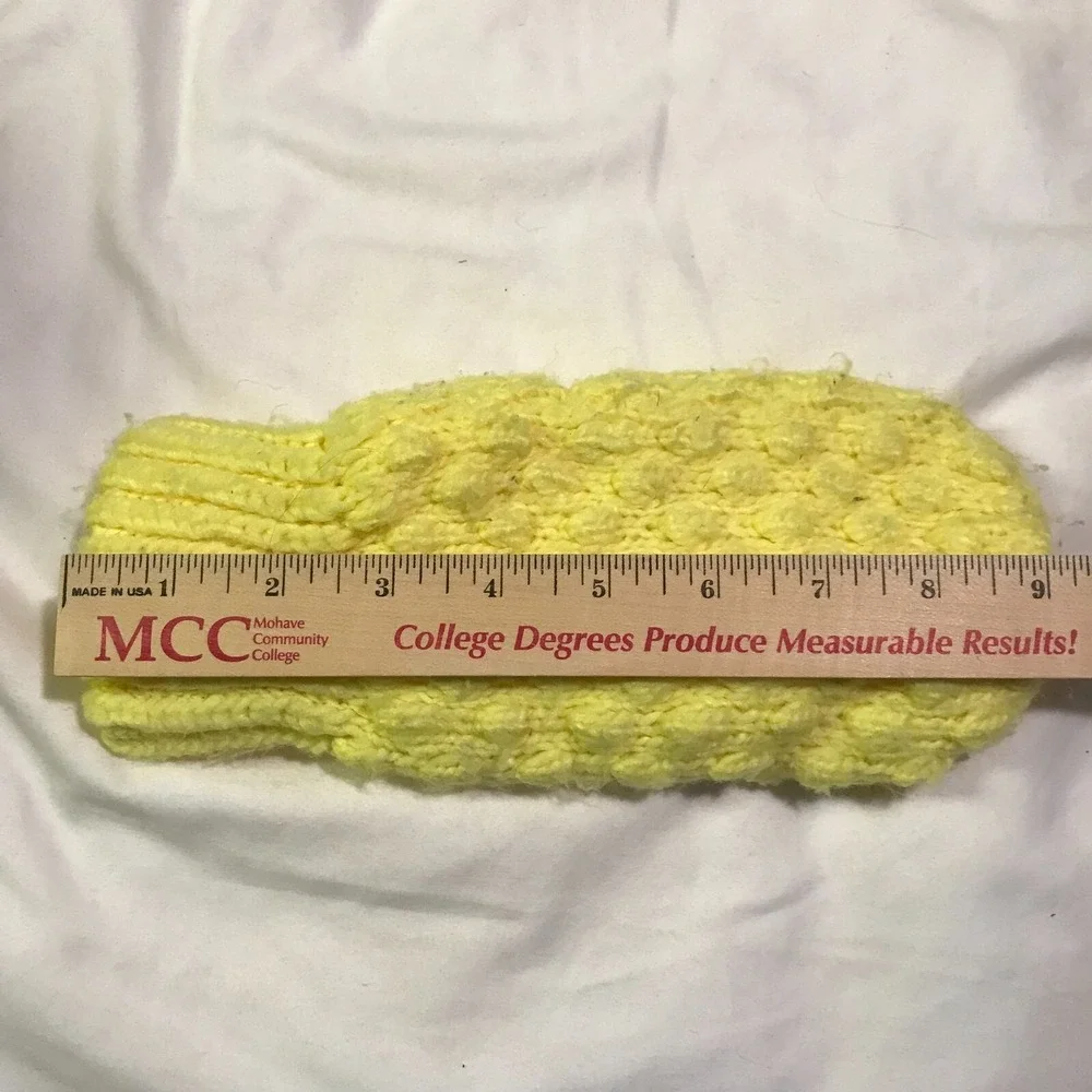 Vintage Yellow Mittens Fits Small Hands